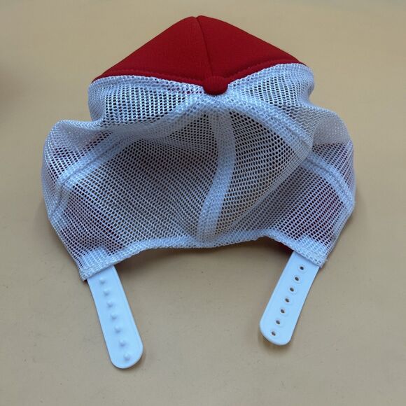 Vintage TORO Snapback Trucker Hat Embroidered Cap Red White Mesh Back - Picture 3 of 5